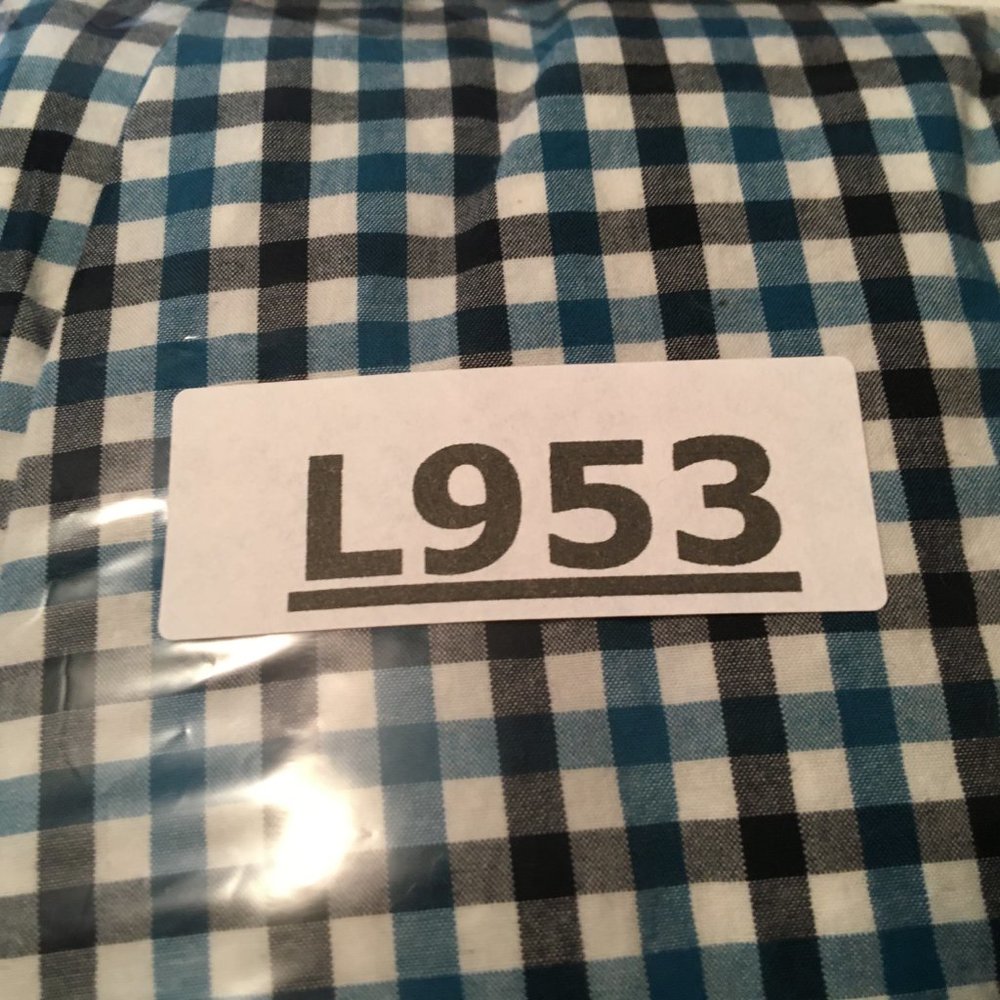 GAP Shirt L Mens Button Up 100 Cotton Long Sleeve Blue Tattersall Plaid Outlet - Picture 11 of 11